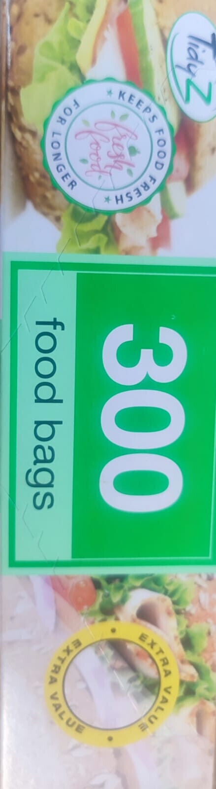 Tidyz Food & Freezer Bags Standard Extra Value Roll Of 300 X 2