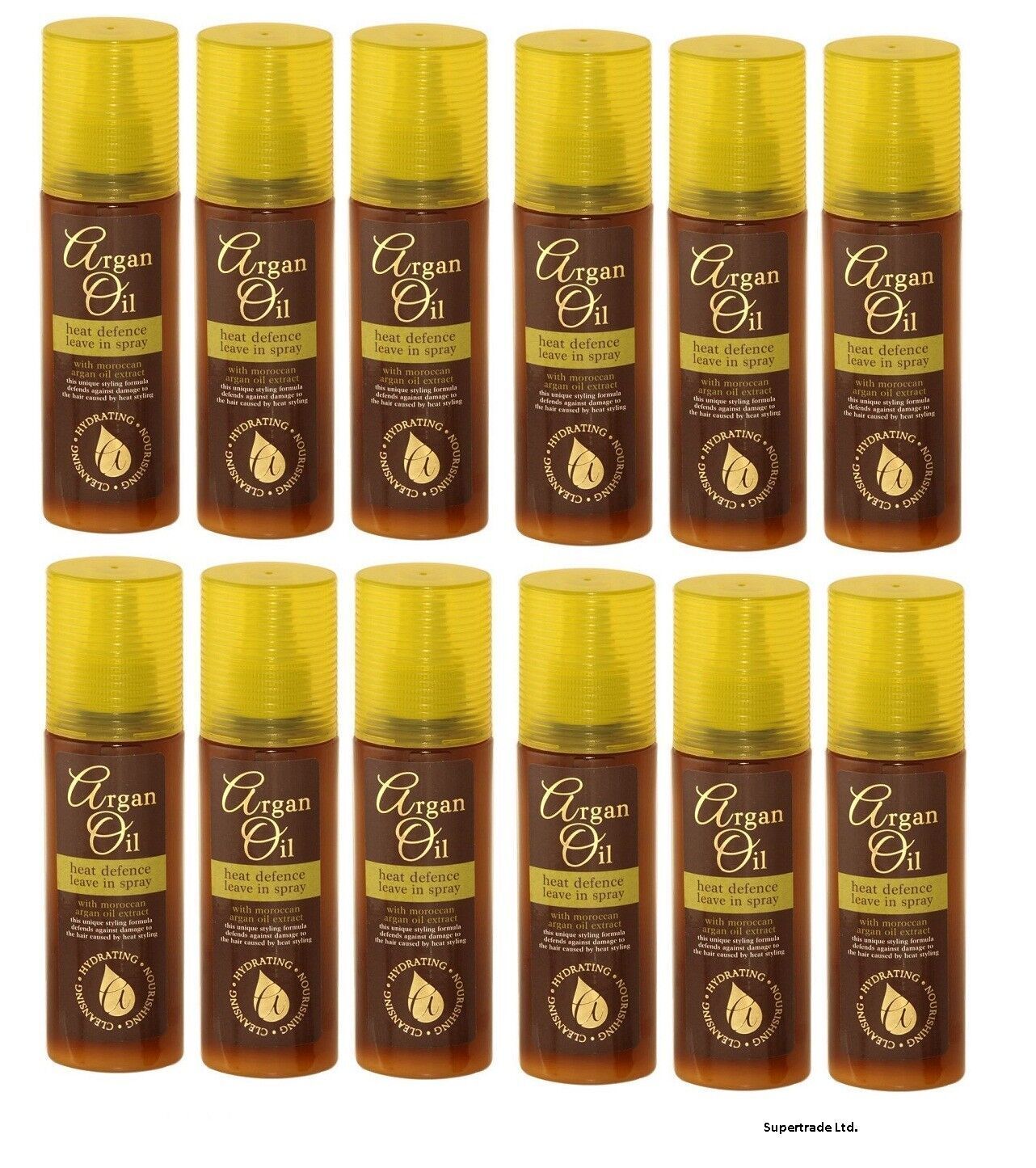 Argan Oil Heat Defence Leave In Spray With Moroccan Argan Oil Extract 150ml X 12