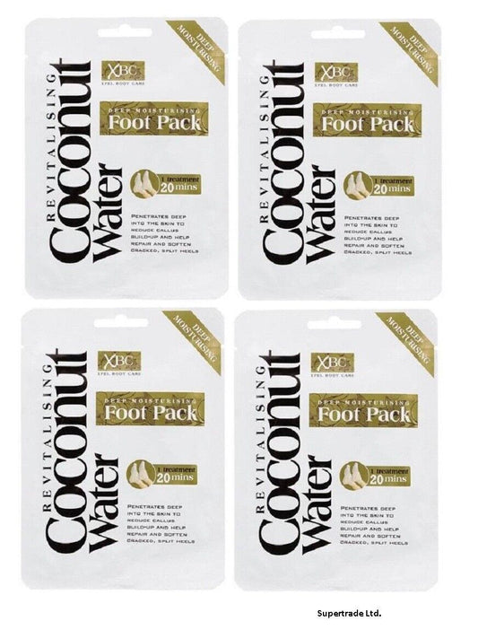 Revitalising Coconut Water Deep Moisturising Foot Pack To Soften Cracked Heel X4
