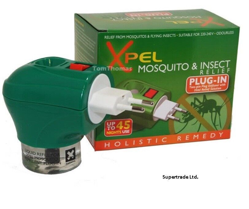 Xpel Mosquito & Insect Repellent 2pin Plug-In Diffuser with Relief Solution 35ml