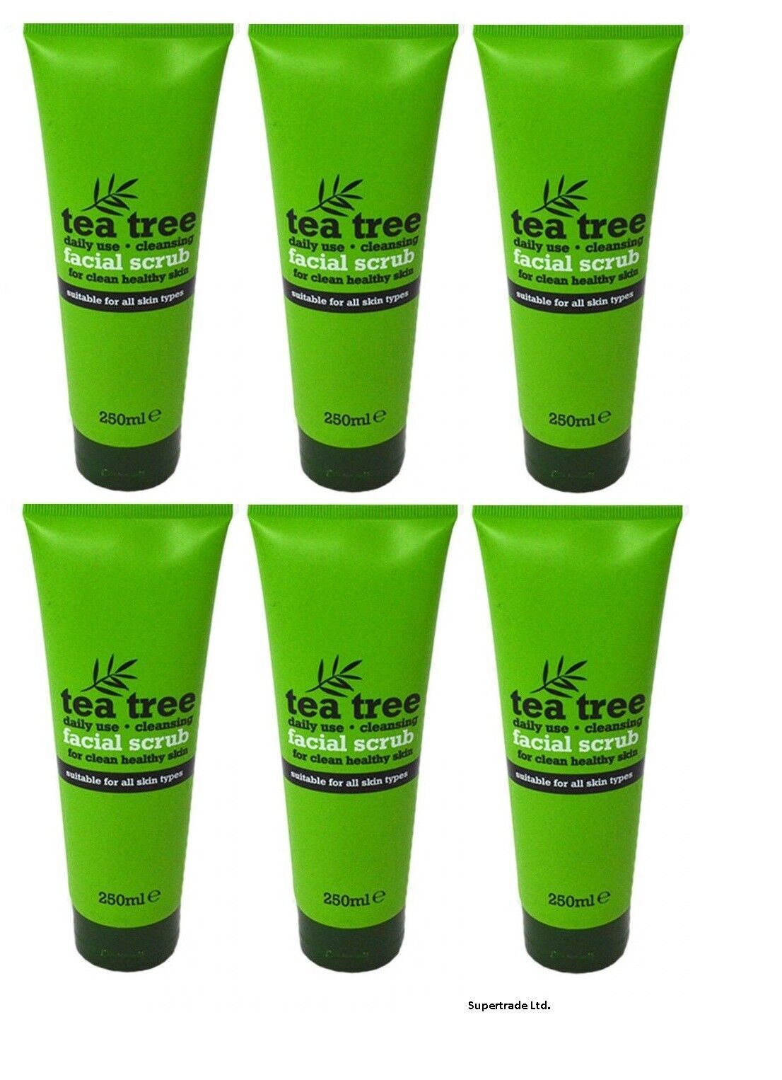 Tea Tree Facial Face Scrub For Clean Healthy Skin Daily Use Scrub - 250ml X 6