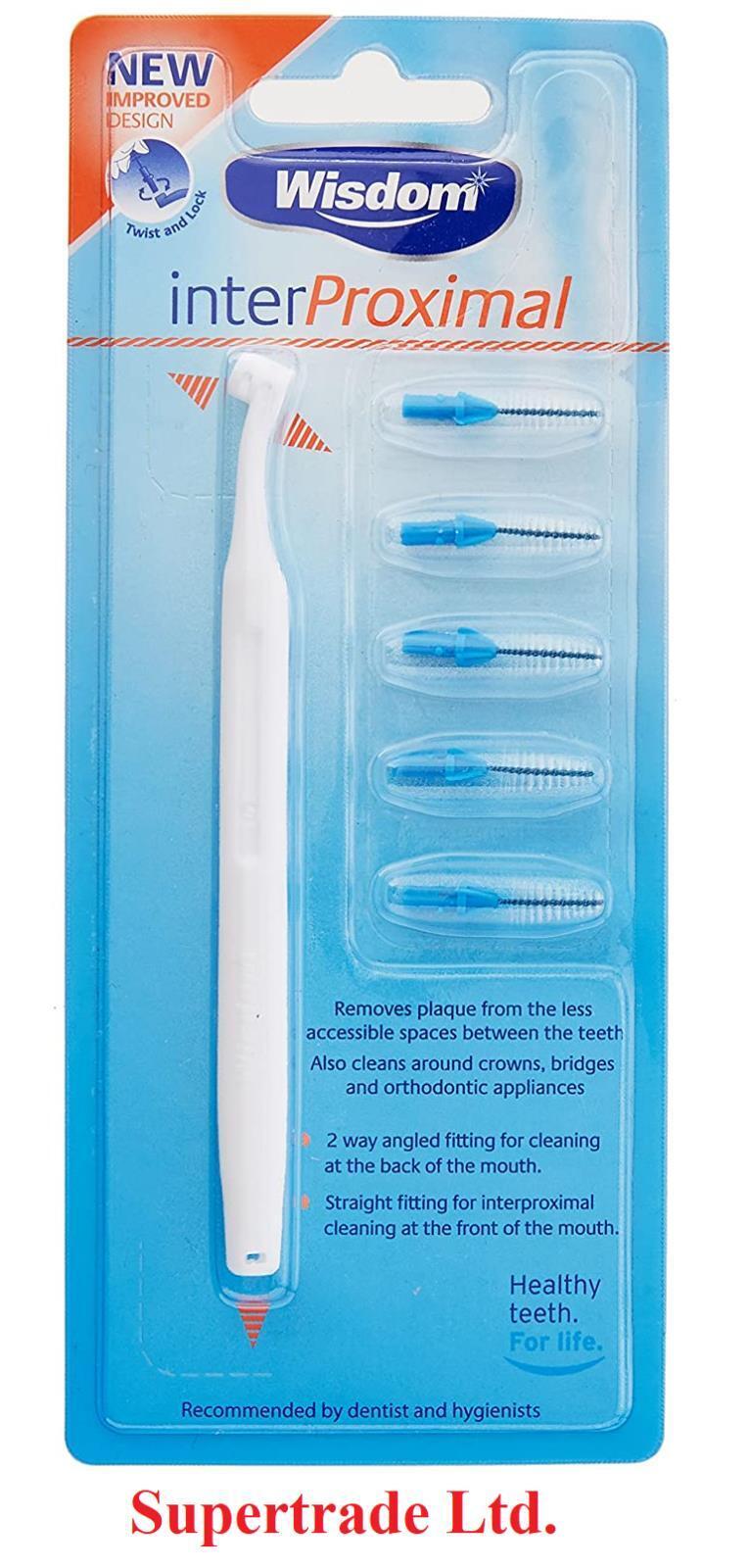 Wisdom Interproximal Long Handled Interdental Brush - 5 Brushes Per Pack