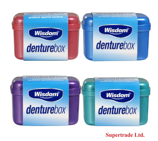 Wisdom Denture Box Dental Tooth False Teeth Storage Case Container X 2