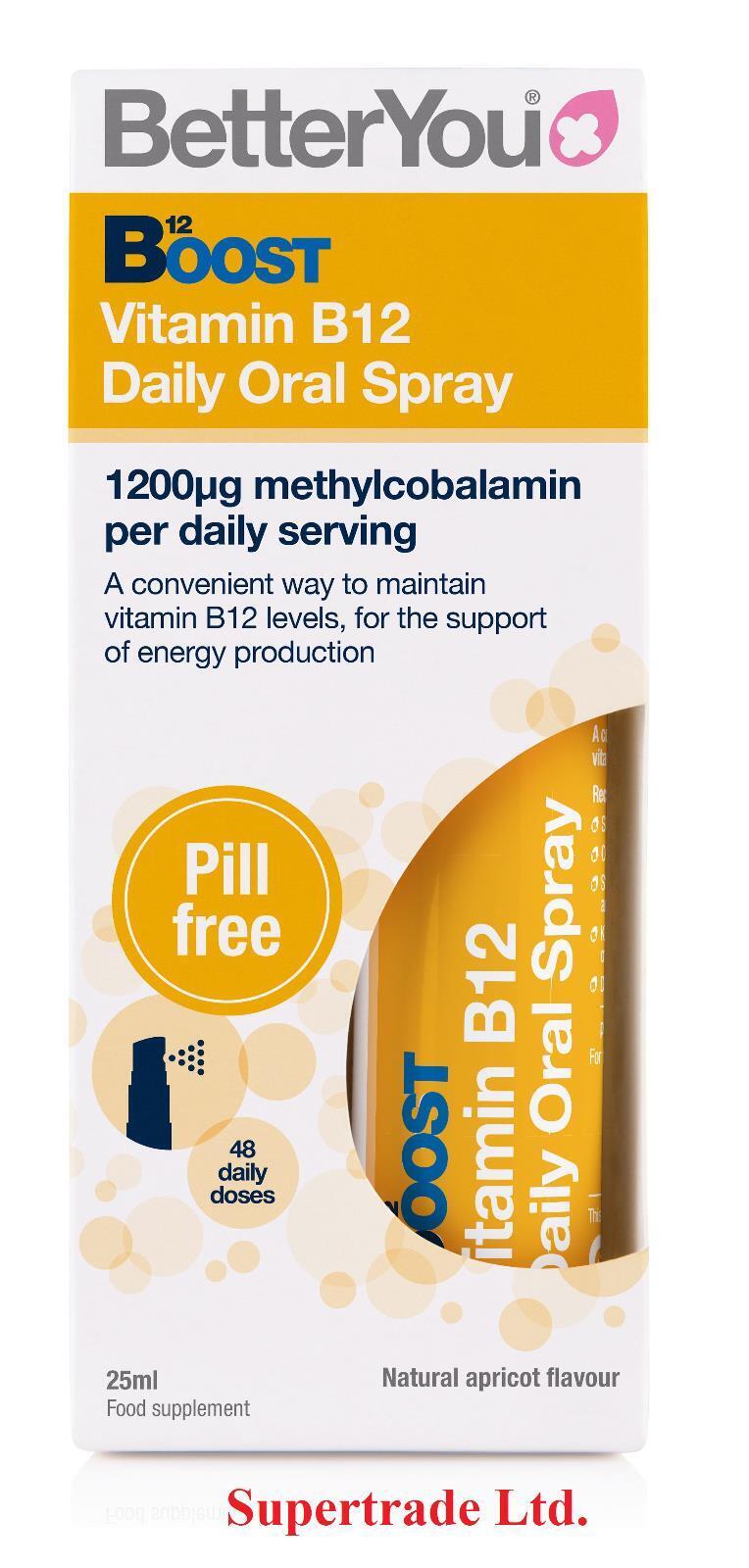 Better You Boost B12 Daily Oral Spray Vegan - 25ml X 3