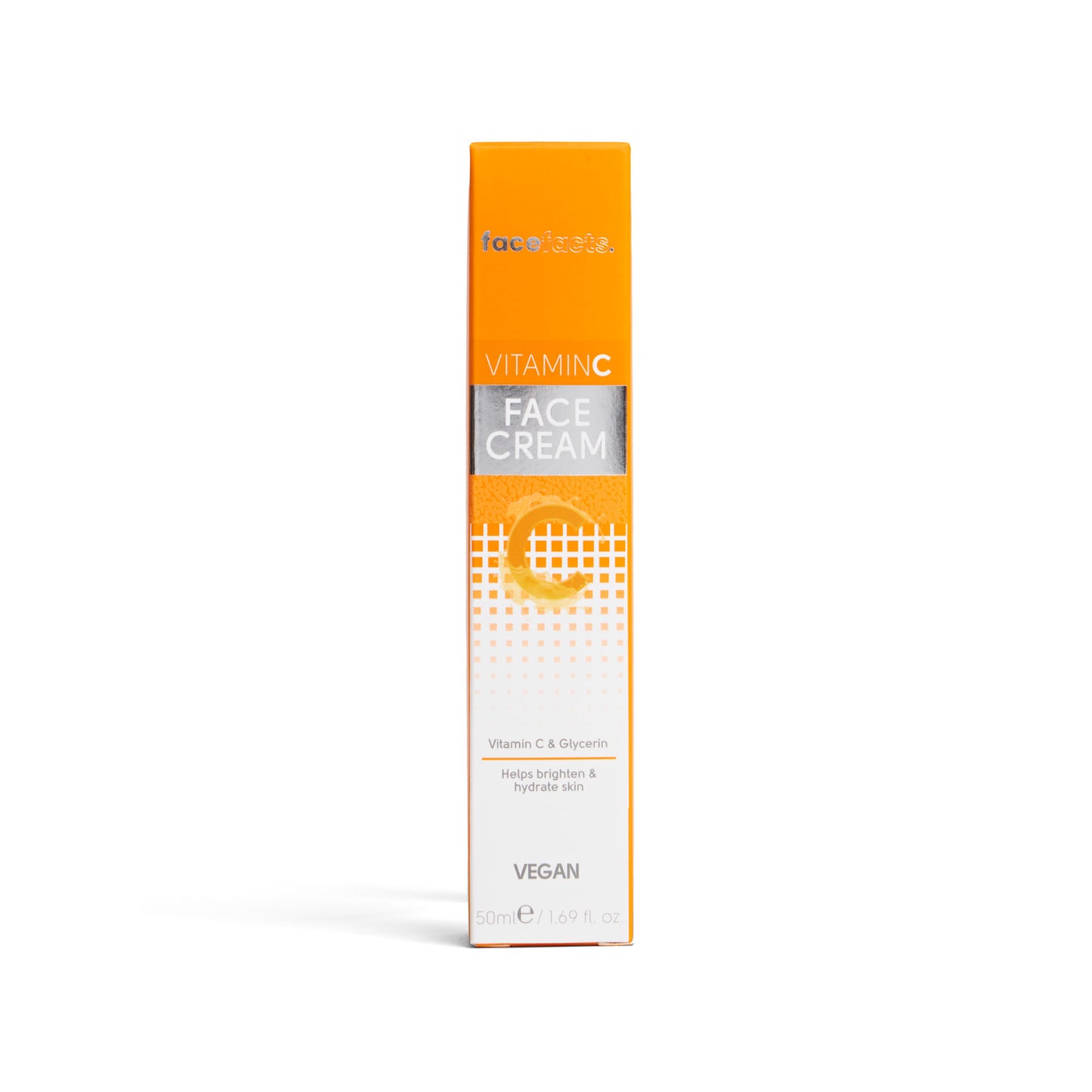 Face Facts Vitamin C & Glycerin Face Cream Hydrate Brighten Skin Vegan - 50ml