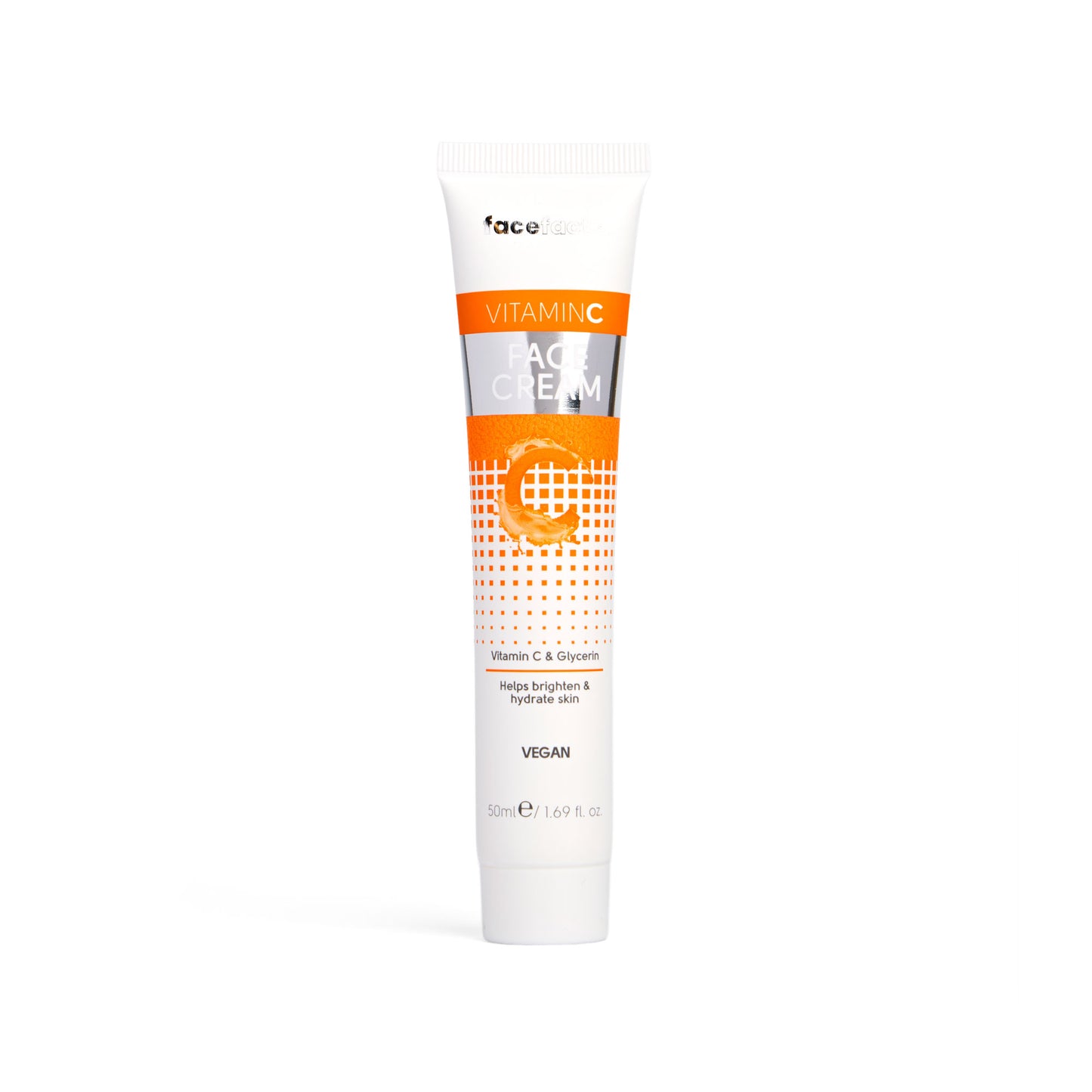 Face Facts Vitamin C & Glycerin Face Cream Hydrate Brighten Skin Vegan - 50ml