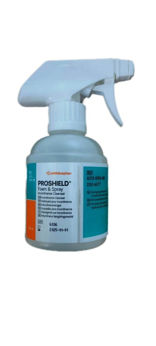 Proshield Foam & Spray IncontinenceCleanser Eliminate OdourGentle Skin 235ml X 2