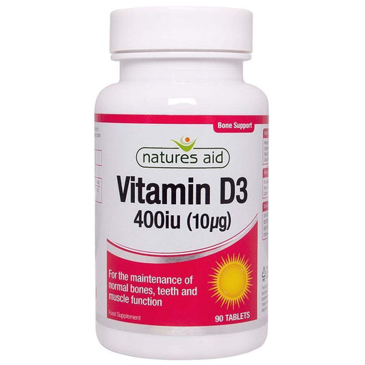 Natures Aid Vitamin D3 400iu 10µg Bone Support - 90 Tablets X 2