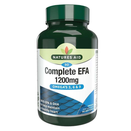 2 X Natures Aid Complete EFA 1200mg Omega’s 3,6 & 9 Softgels 90 capsules