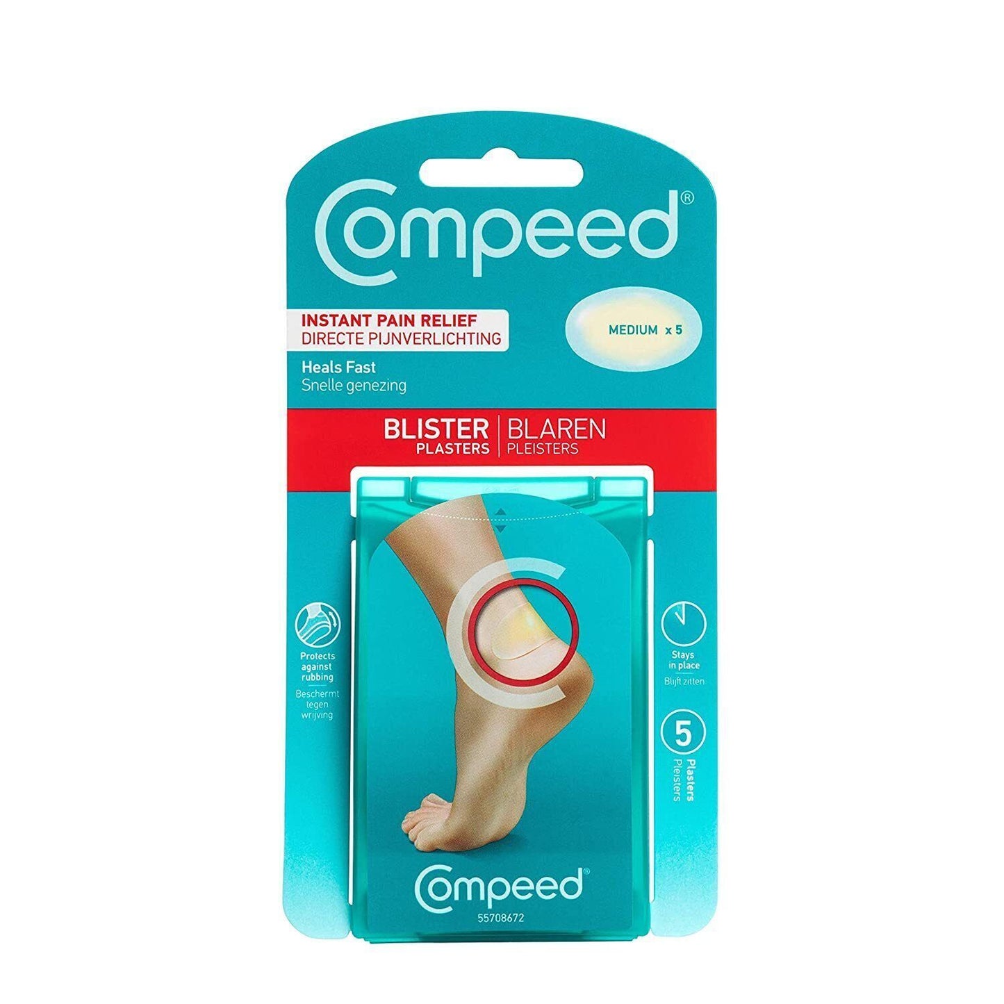 2 X Compeed Extreme Blister plaster, Medium x5, Heals Fast