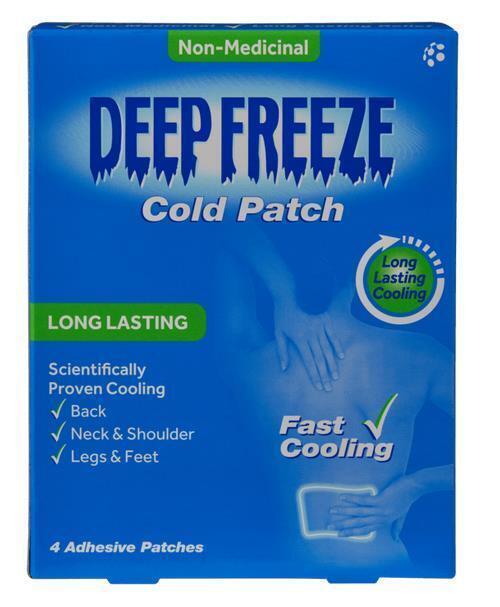 Deep Freeze Pain Relief Cold Patch Long Lasting - 4 Adhesive Patches X 2
