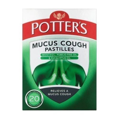 Potter's Mucus Potters Menthol Cough & Cold Relieve Non-Drowsy - 20 Pastilles