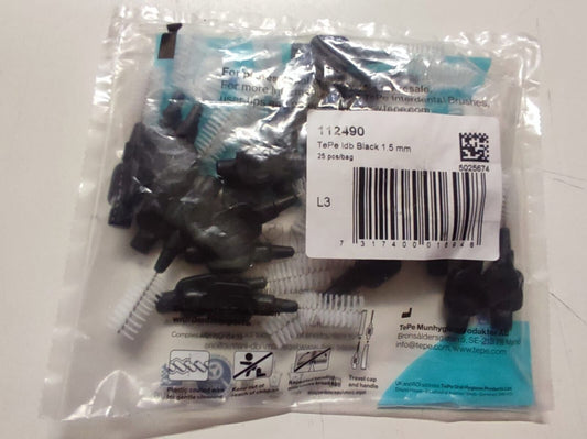 TEPE Original Interdental brush Black Colours | Pack of 25 Brushes