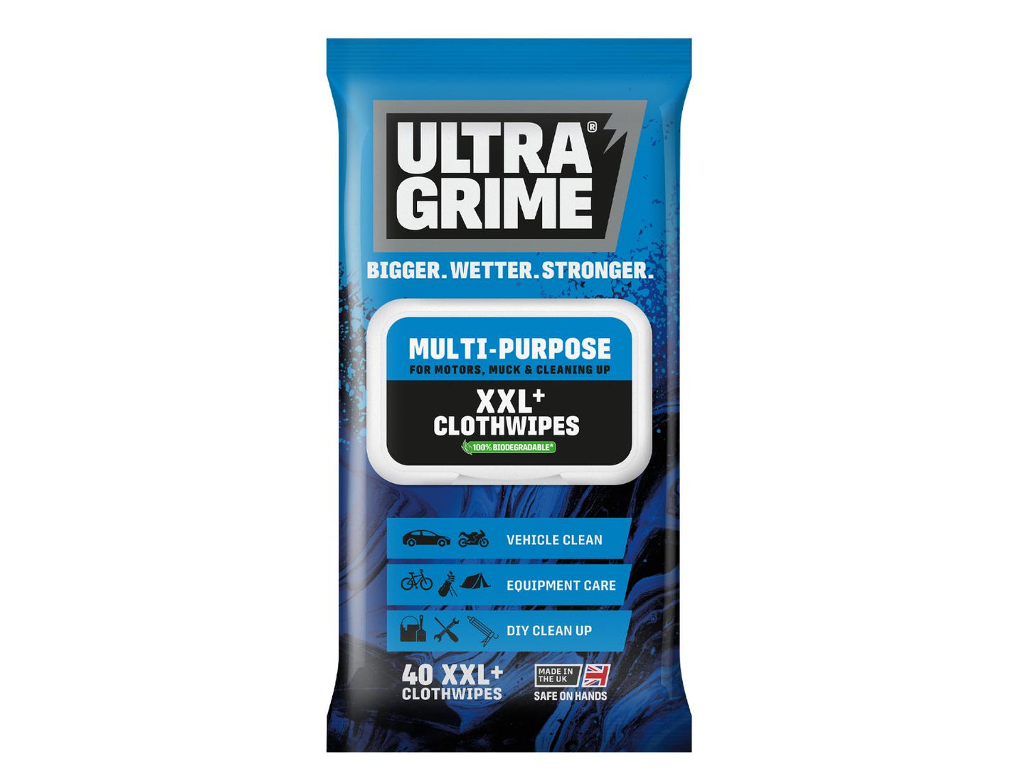 UltraGrime LIFE Multi-Purpose Pomelo Scented XXL+Clothwipes 40pk X 4
