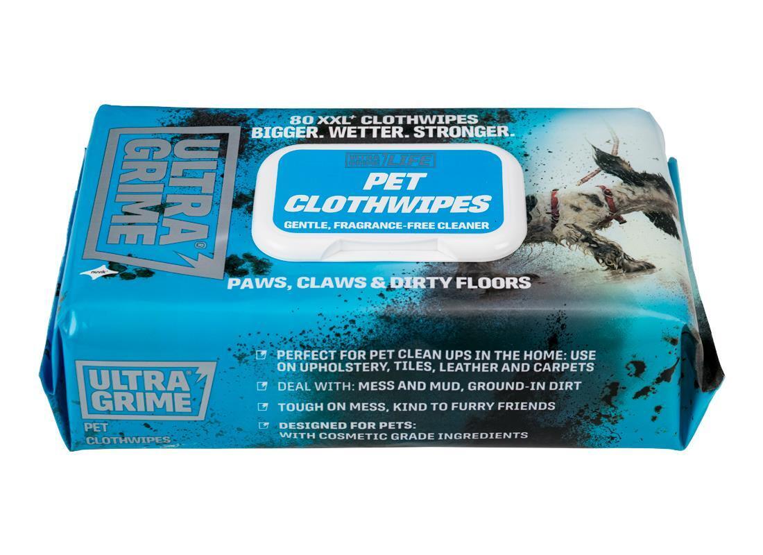 UltraGrime LIFE Pet XXL+ Clothwipes 80 Pack X 4