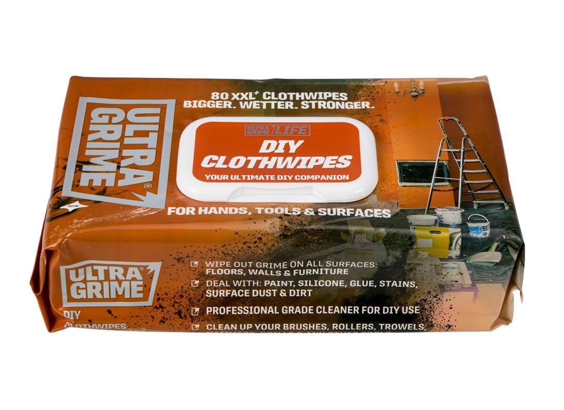 UltraGrime LIFE DIY XXL+ Clothwipes 80 Pack X 6