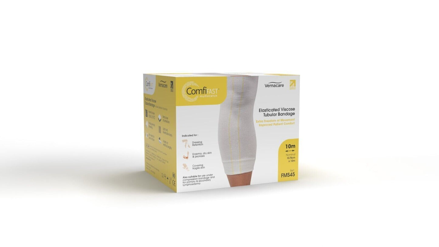 Comfifast Yellow Elasticated Tubular Bandage 10.75cm x 10m - 1 Pack