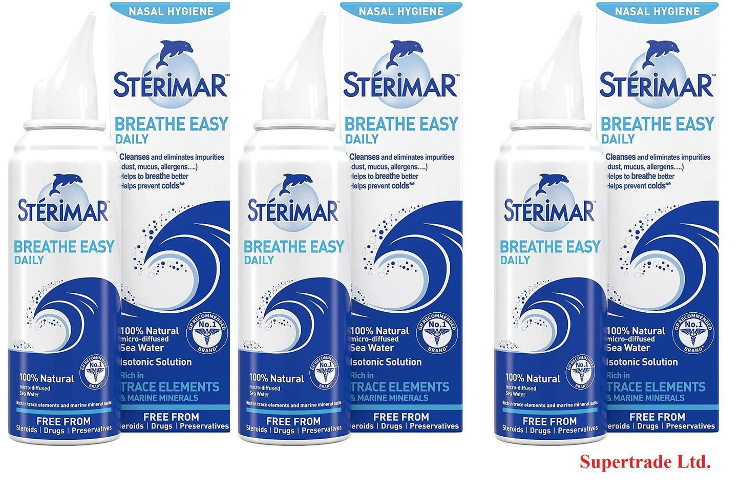 Sterimar Breathe Easy Daily Nasal Hygiene Isotonic Solution Spray - 100ml X 3