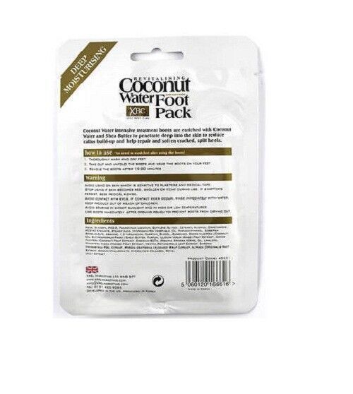 Revitalising Coconut Water Deep Moisturising Foot Pack To Soften Cracked Heel X5