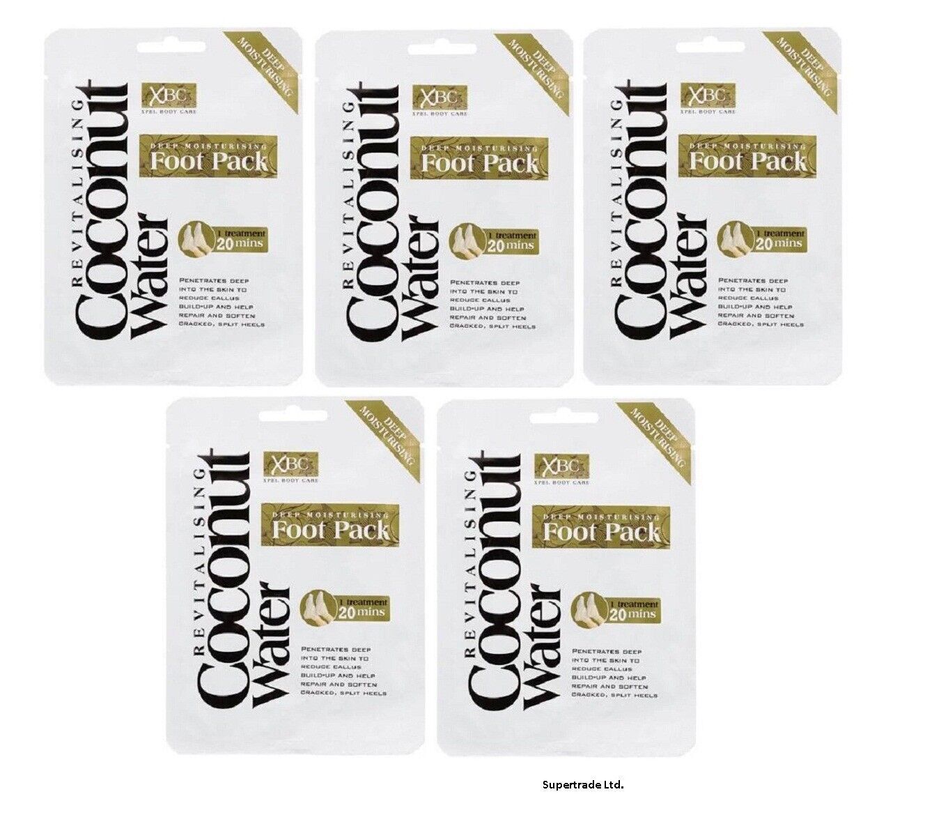 Revitalising Coconut Water Deep Moisturising Foot Pack To Soften Cracked Heel X5