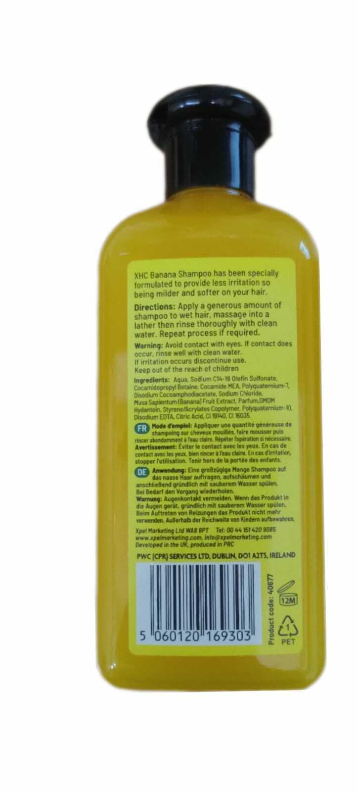 XPEL  Banana Shampoo Xpel HHC Nourishing Shampoo- Improved Formula -Vegan- 400ml