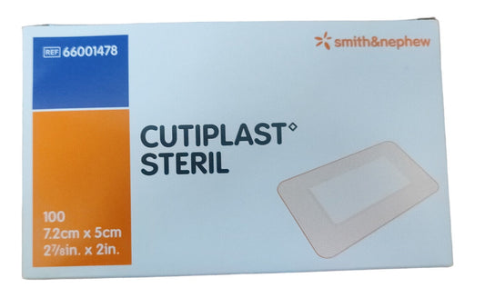 Cutiplast Steril Wound 7.2cm x 5cm Sterile Adhesive Smith & Nephew -100 Dressing