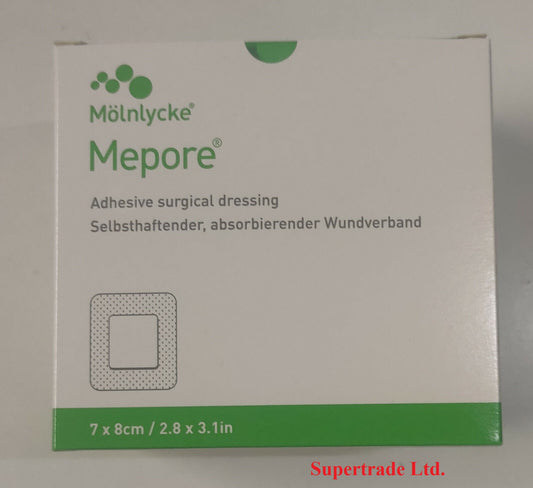 Mepore Dressings Self Adhesive Sterile Cuts Wounds First Aid Plasters - 7 X 8 Cm