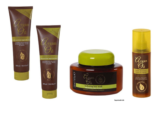 Moraccon Argan Oil Shampoo Conditioner & Hair Mask & Heat Defence Spray