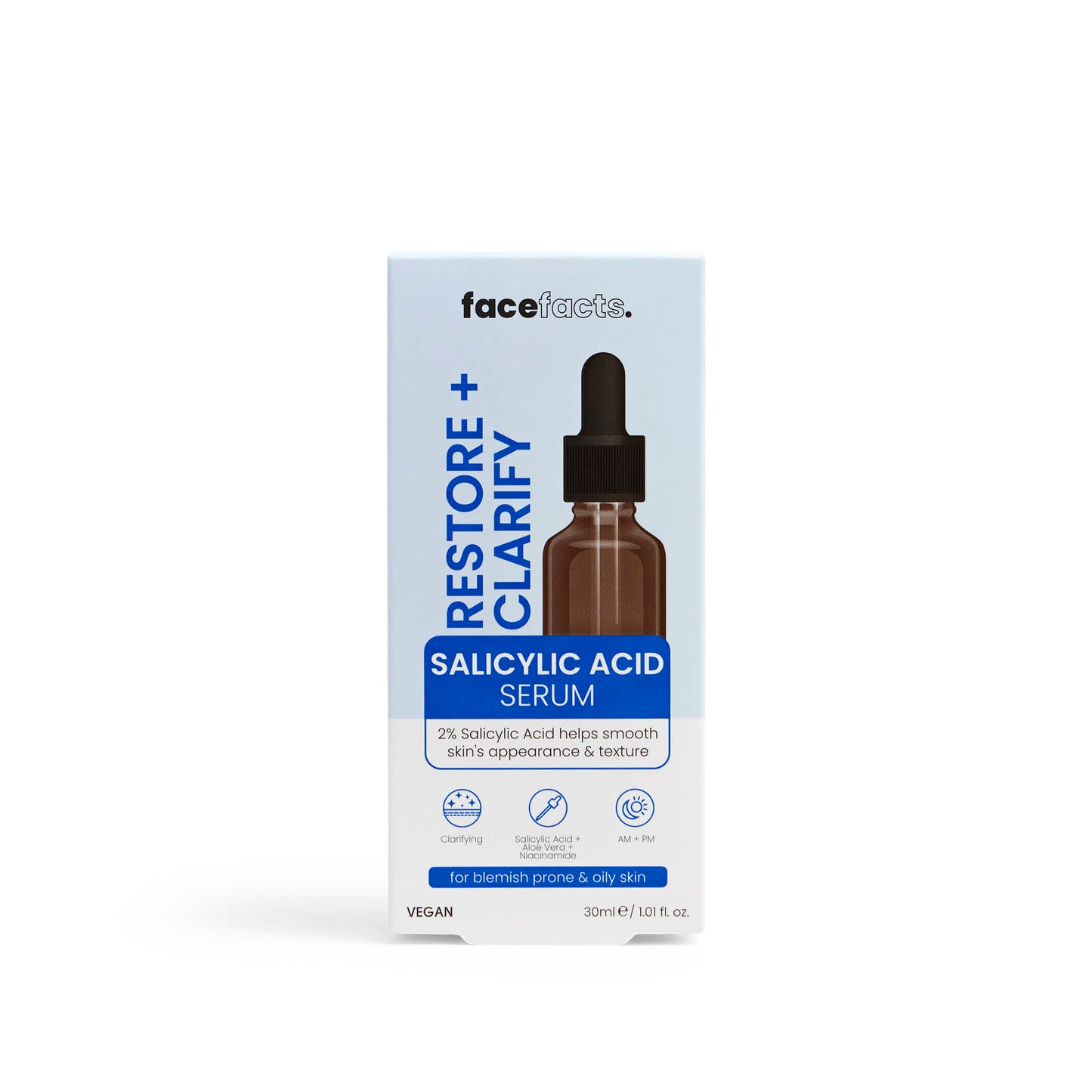 Face Facts Salicylic Acid Facial Serum Restore + Clarify Vegan - 30ml