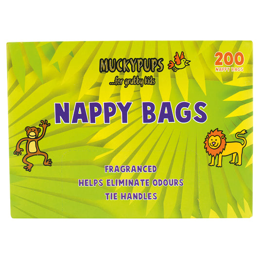 Muckypups Mucky Pups Disposable Nappy Bags Fragranced & Tie Handles - 200 Bags