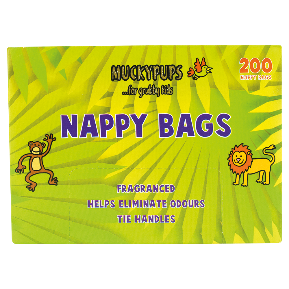 Muckypups Mucky Pups Disposable Nappy Bags Fragranced & Tie Handles - 200 Bags