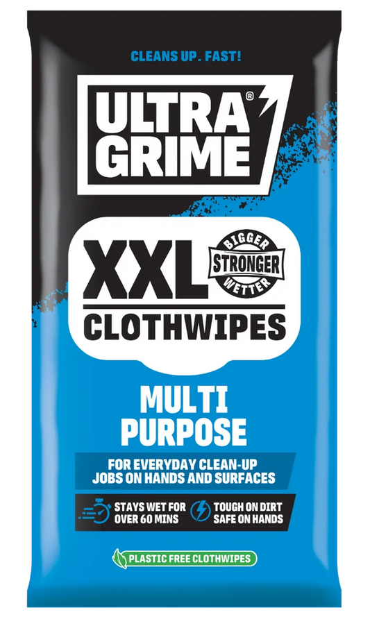 UltraGrime Multi Purpose Multiuse Original Dirt Grime Wipes XXL - 40 Clothwipes