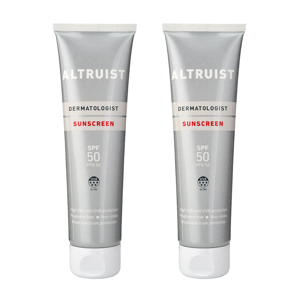 Altruist Sunscreen SPF50 SPF 50 UVA & UVB Sun Cream - 100ml X 2
