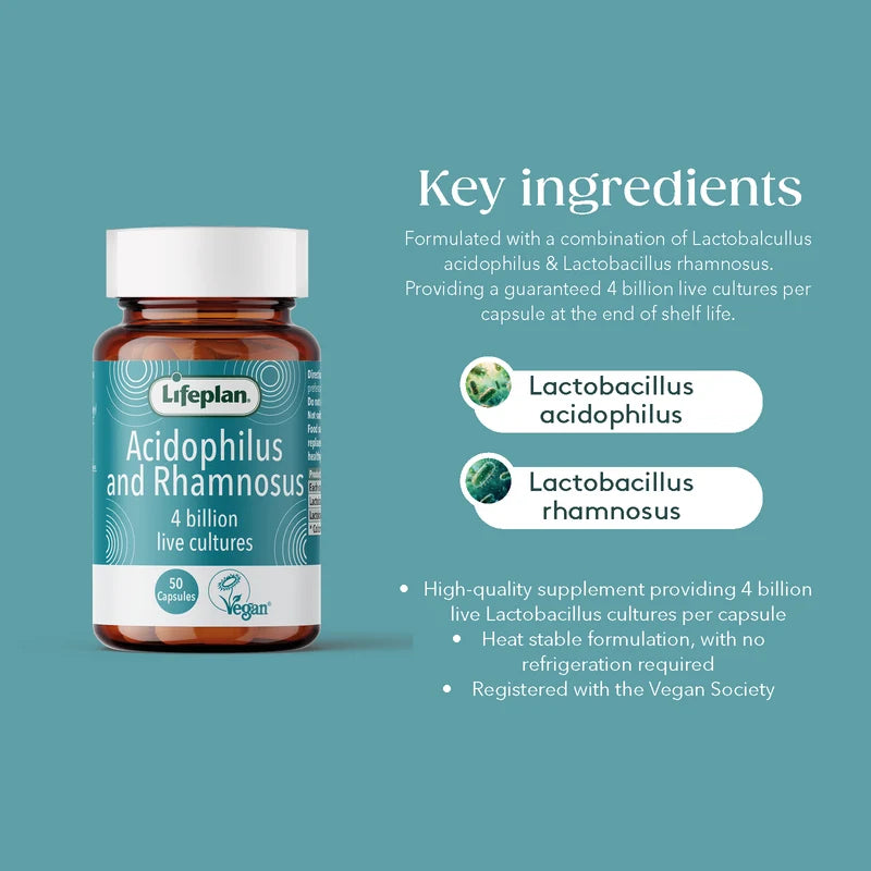 Lifeplan Acidophilus & Rhamnosus Vegan - 50 Capsules