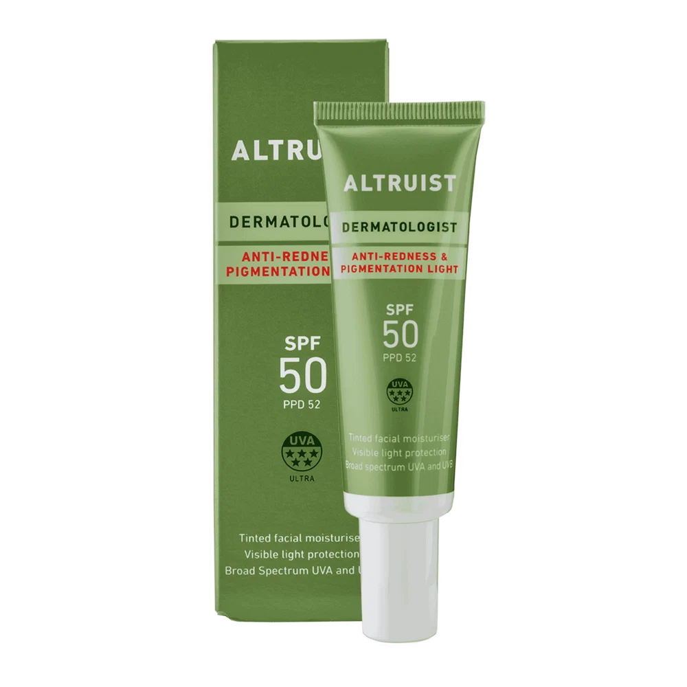 Altruist Anti Redness & Pigmentation Light SPF50 Tinted Facial Moisturiser 30ml