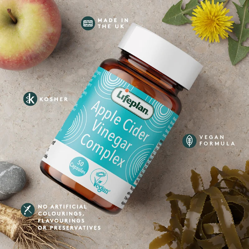 Lifeplan Apple Cider Vinegar Complex Capsules Vegan - 50 Capsules