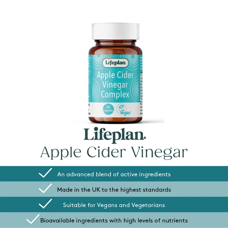 Lifeplan Apple Cider Vinegar Complex Capsules Vegan - 50 Capsules