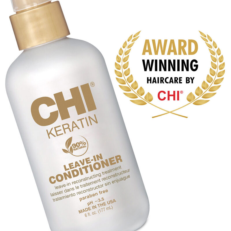 CHI Keratin Hair Leave-In Conditioner Help Rebuild Cuticle - 6 Ounces - 177ml