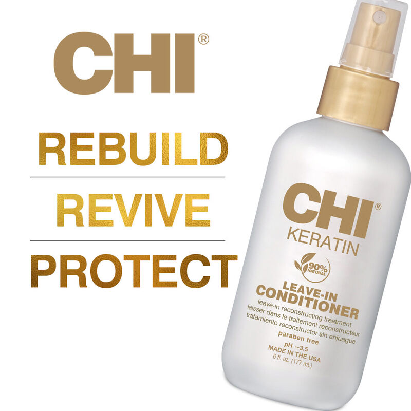 CHI Keratin Hair Leave-In Conditioner Help Rebuild Cuticle - 6 Ounces - 177ml