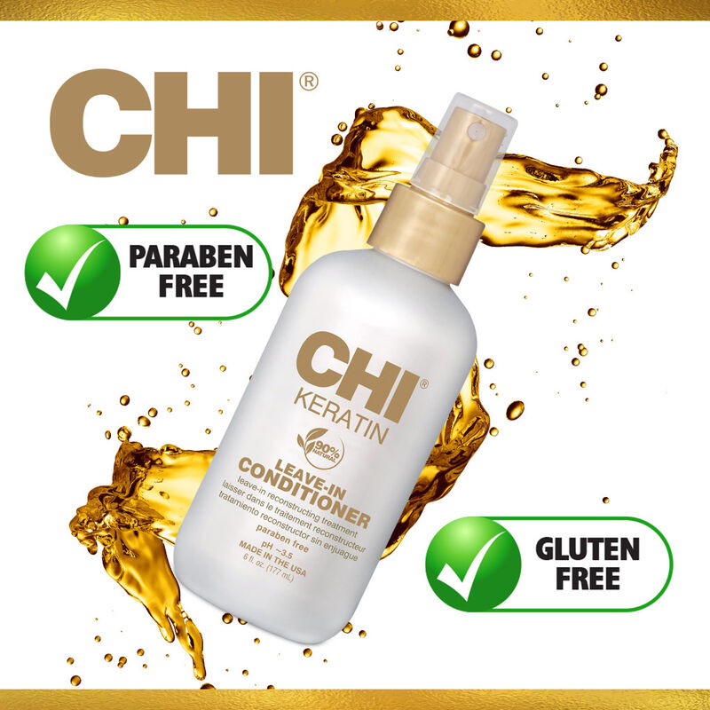CHI Keratin Hair Leave-In Conditioner Help Rebuild Cuticle - 6 Ounces - 177ml