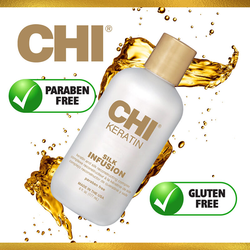 CHI Keratin Silk Infusion Hair Serum Rebuild Revive Protect - 6 Ounces - 177ml