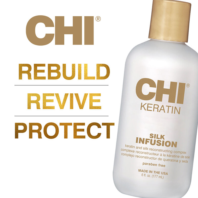CHI Keratin Silk Infusion Hair Serum Rebuild Revive Protect - 6 Ounces - 177ml