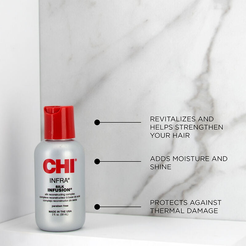 CHI Infra Silk Infusion Leave-in Hair Serum Oil Anti Frizz - 2 Ounces - 59ml