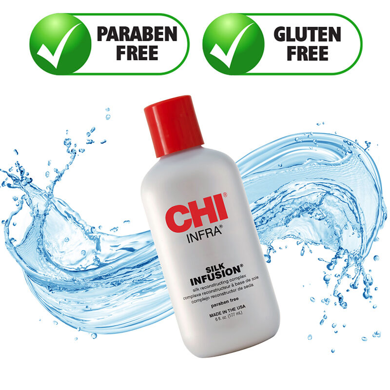 CHI Infra Silk Infusion Leave-in Hair Serum Oil Anti Frizz - 6 Ounces - 177ml