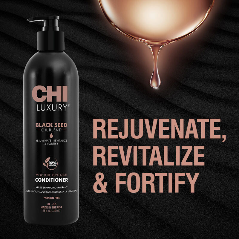 Chi Luxury Black Seed Oil Blend Moisture Replenish Shampoo & Conditioner - 739ml