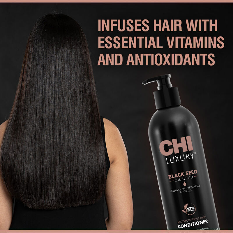 Chi Luxury Black Seed Oil Blend Moisture Replenish Shampoo & Conditioner - 739ml