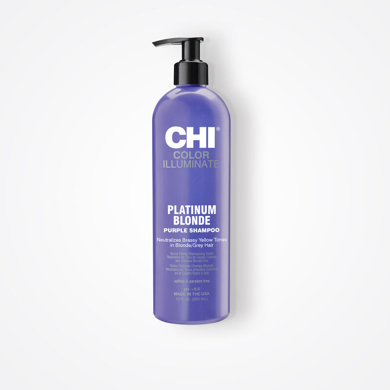 Chi Color Illuminate Platinum Blonde Purple Hair Shampoo - 355ml