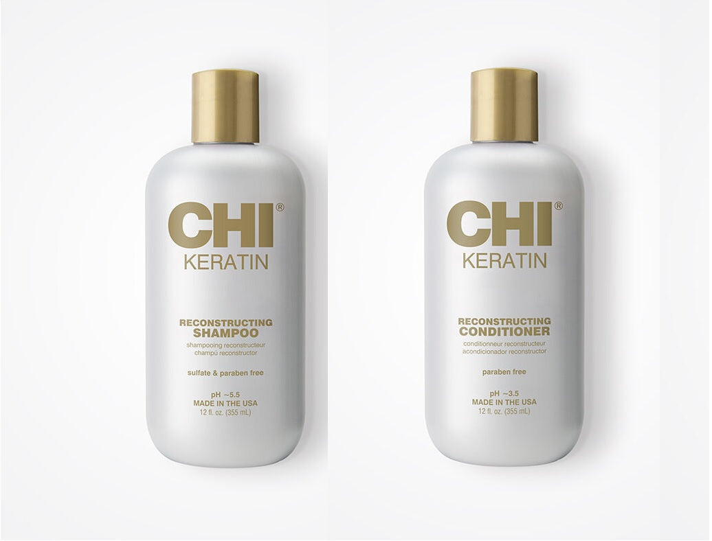 CHI Keratin Reconstructing Hair Combo Shampoo & Conditioner - 12 Ounces - 355ml