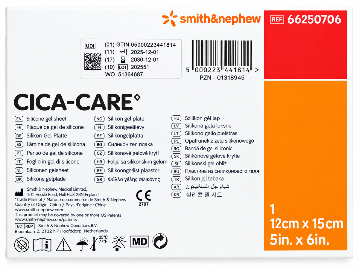 Cica Care Cica-care Silicone Gel Sheet 66250706 - 12cm X 15cm For Scar Treatment