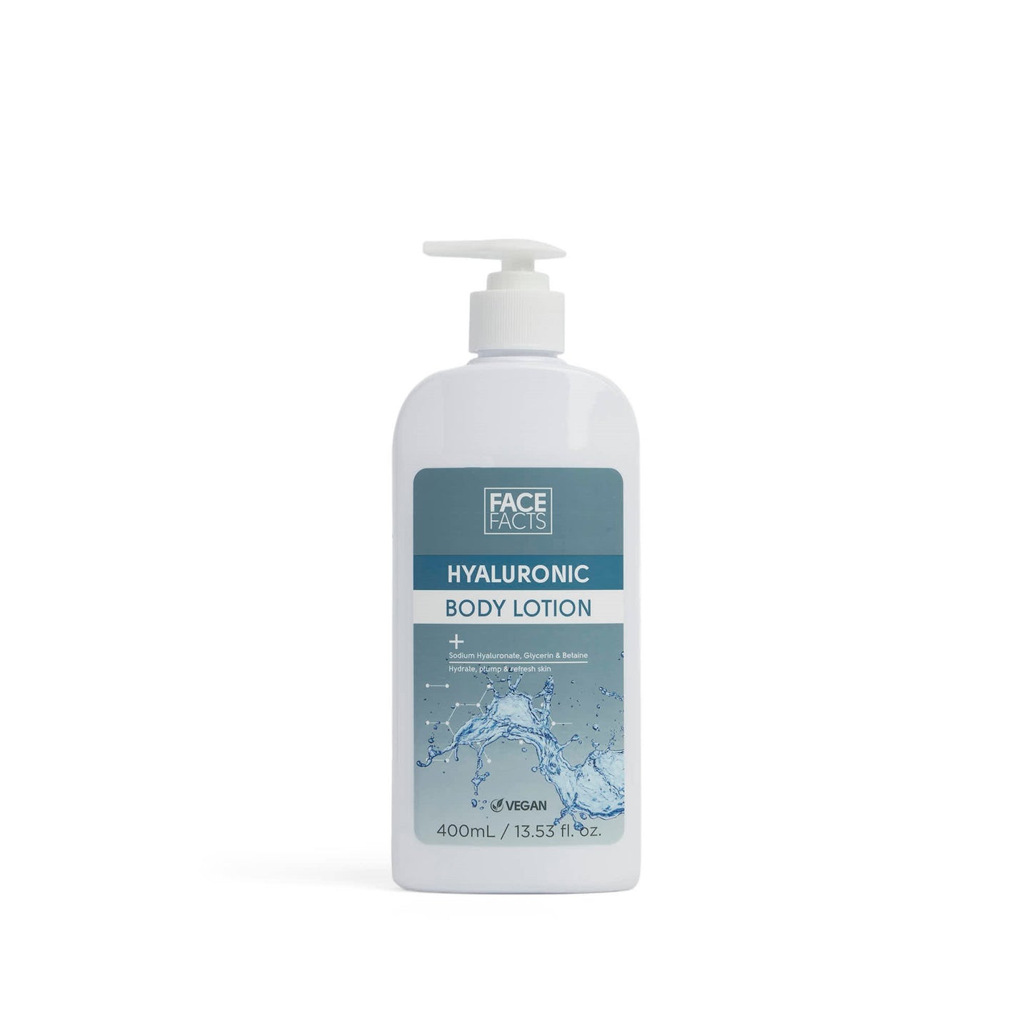 Face Facts Hyaluronic Body Lotion | Moisturise + Plump | 400ml X 2